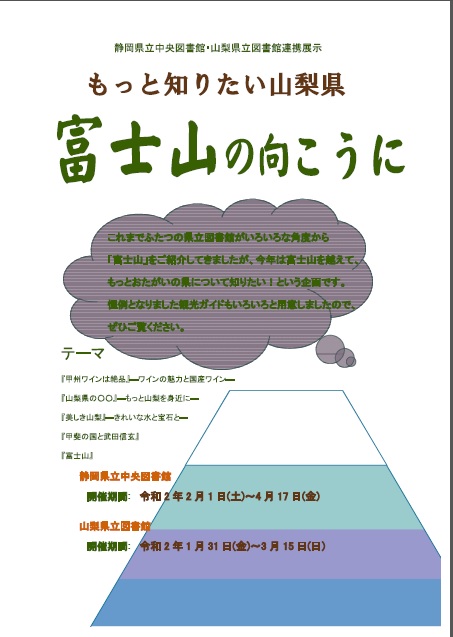 2020静岡県立中央図書館・山梨県立図書館連携展示