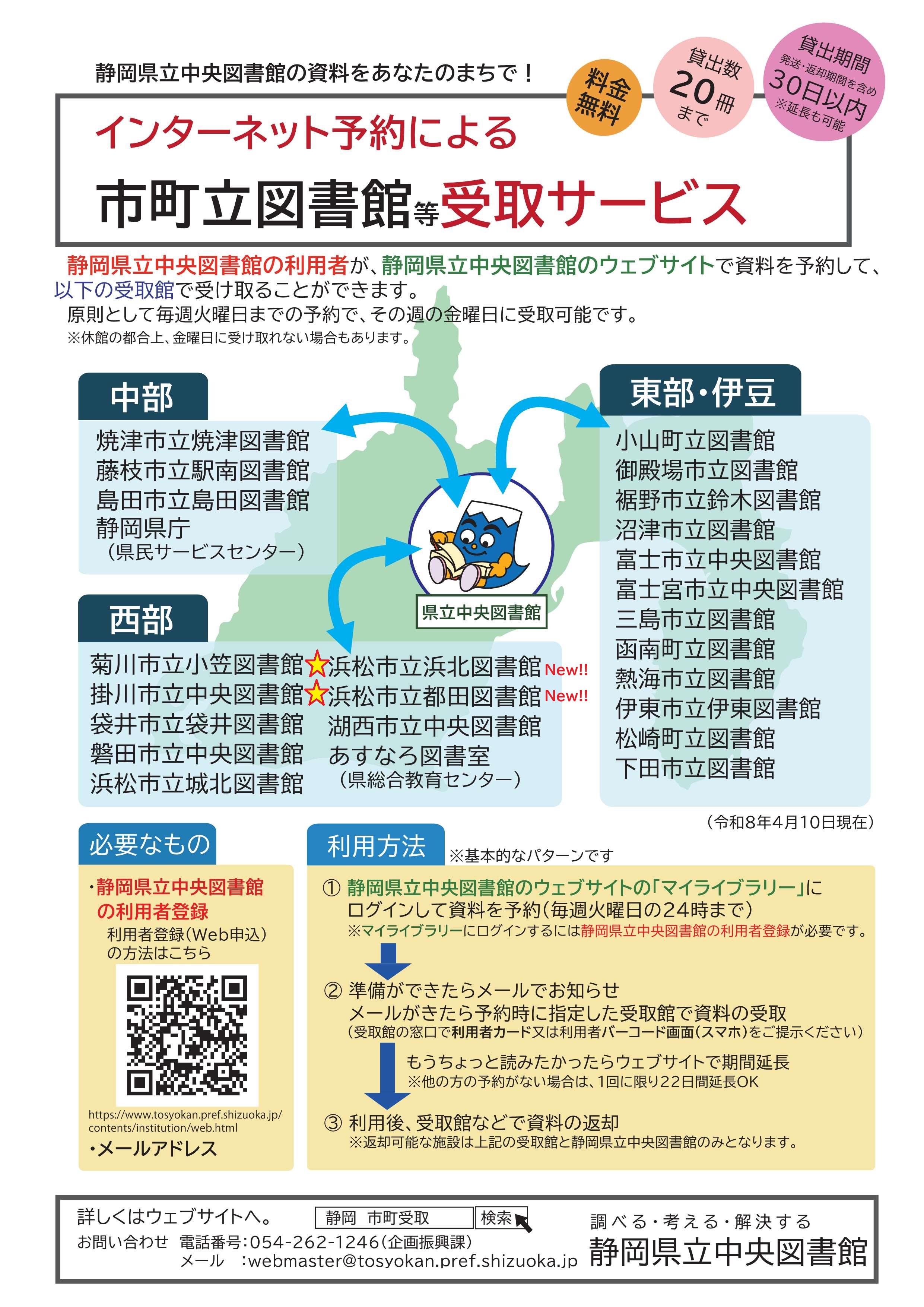 市町立図書館等受取サービスチラシ