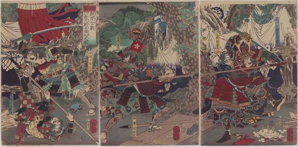 桶狭間合戦稲川義元朝臣陳歿之図