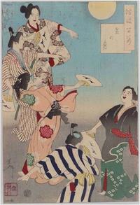 つき百姿 盆の月